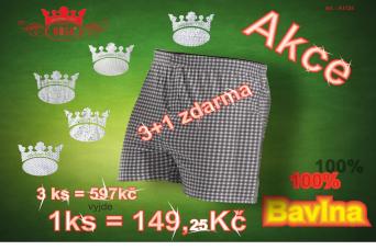 Trenýrky 100% bavlna akce 3+1 zdarma Mix