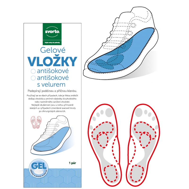 Gelové vložky antišokové Svorto
