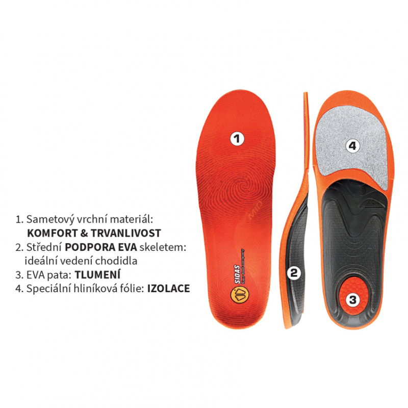 Sidas - vložky 3FEET WINTER MID ARCH