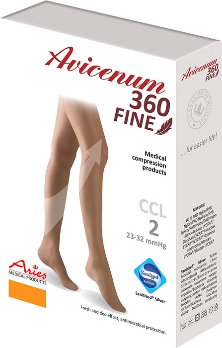 Avicenum PHLEBO 360 FINE punčochy stehenní, krajka, zavřená špice