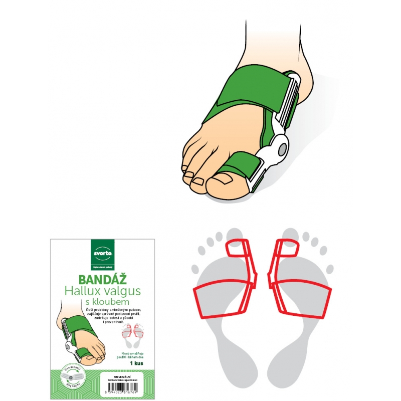 Bandáž Hallux Valgus s kloubem Svorto