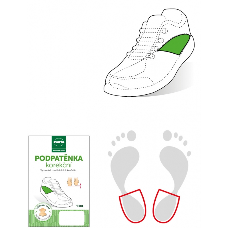 Podpatěnka korekční 2 cm Svorto